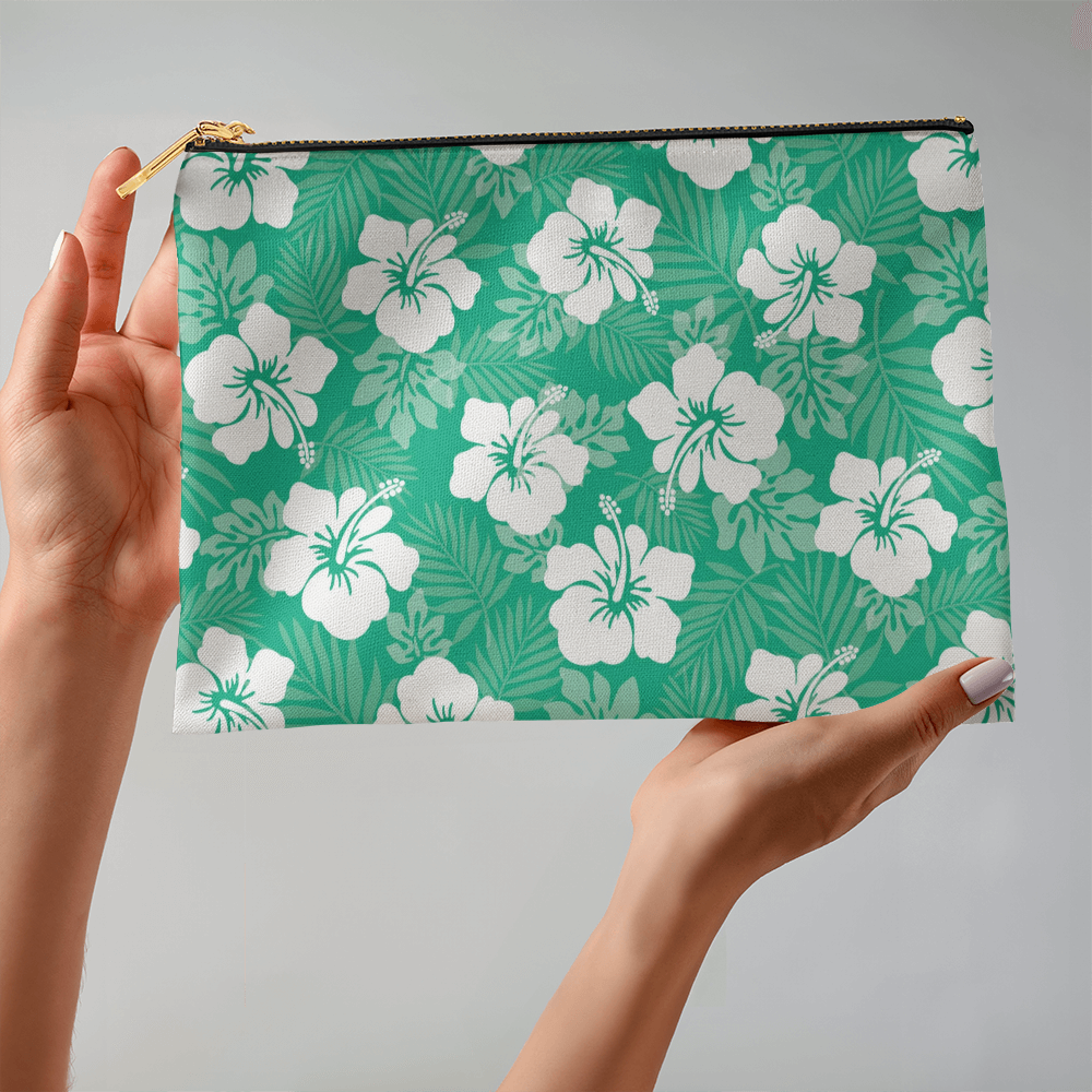 Green Hibiscus Large Versatile Bag
