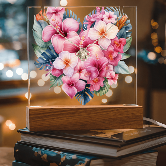 Serene Blossom with Love Knot Necklace