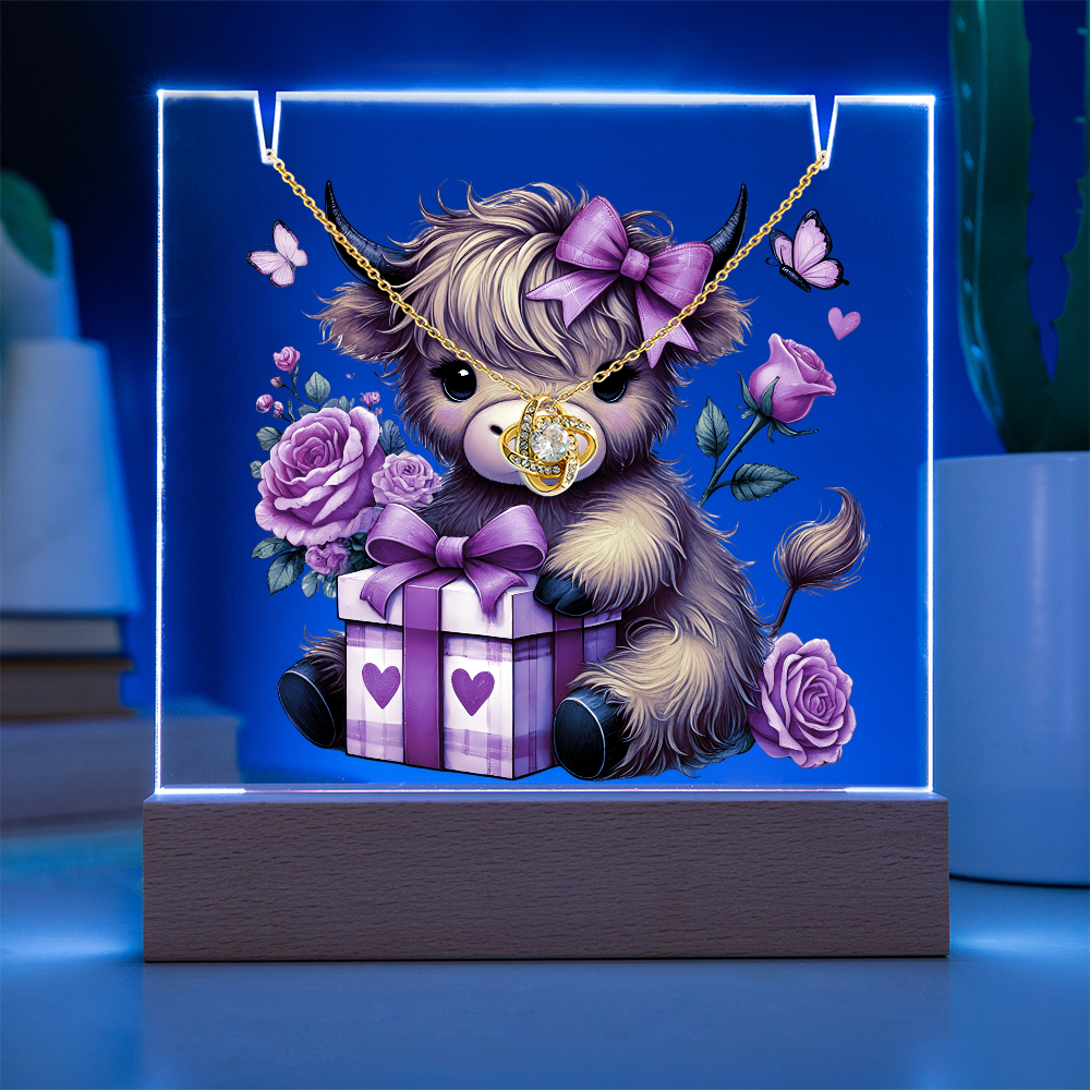 Be mine, Moo Bundle with Love Knot Necklace