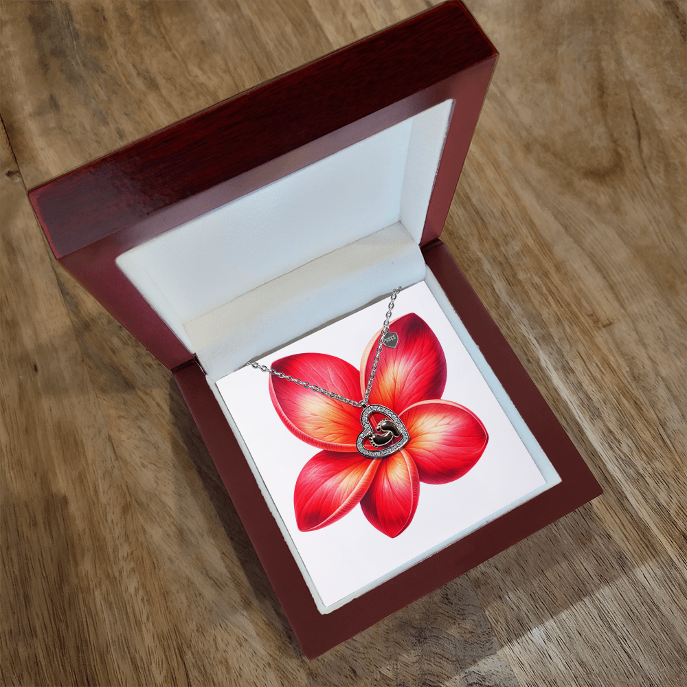 Baby Feet Heart Necklace