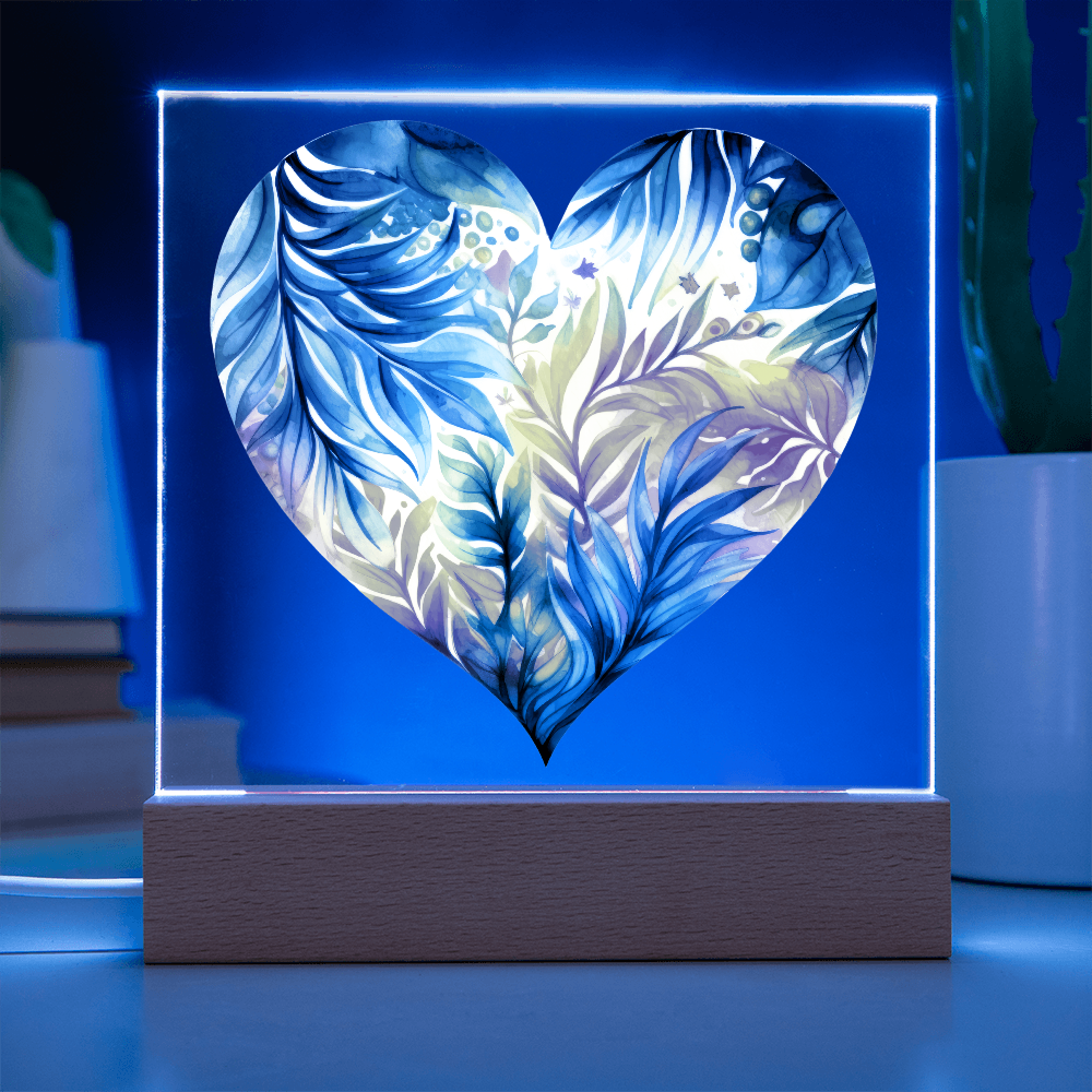 Island Blossom Acrylic Square Plaque