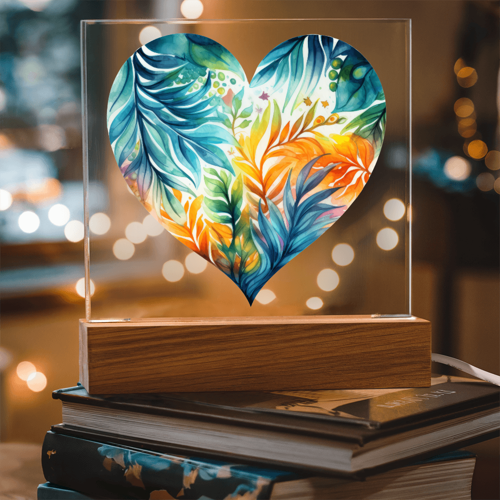 Island Blossom Acrylic Square Plaque