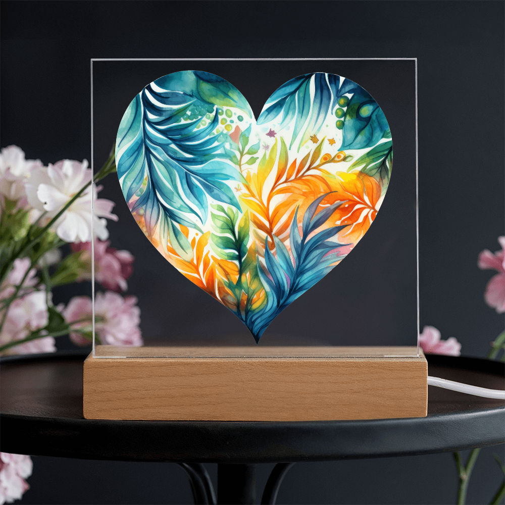 Island Blossom Acrylic Square Plaque