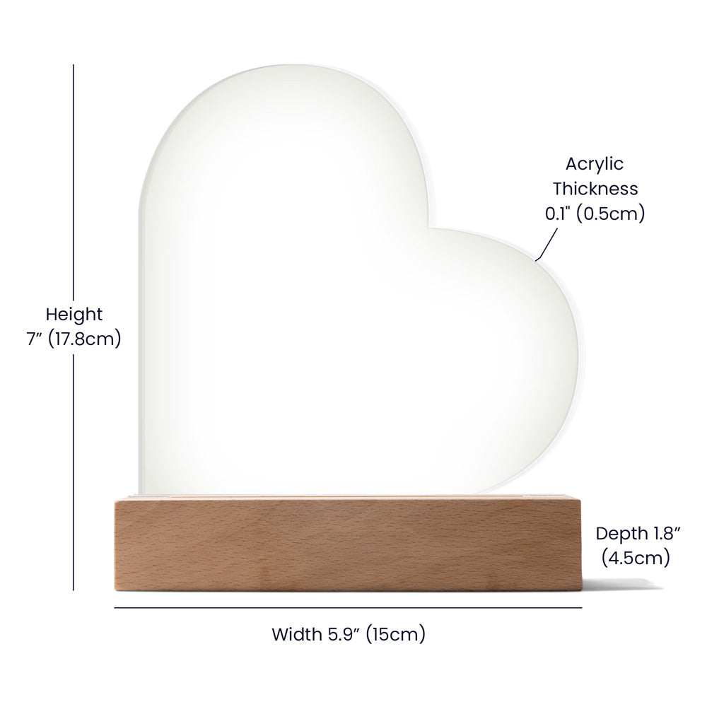 Green Symphony Acrylic Heart Plaque