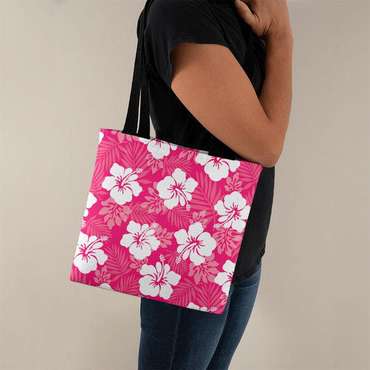 Pink Hibiscus Tote Bag