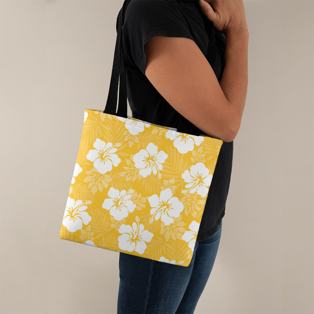 Golden Hibiscus Tote Bag