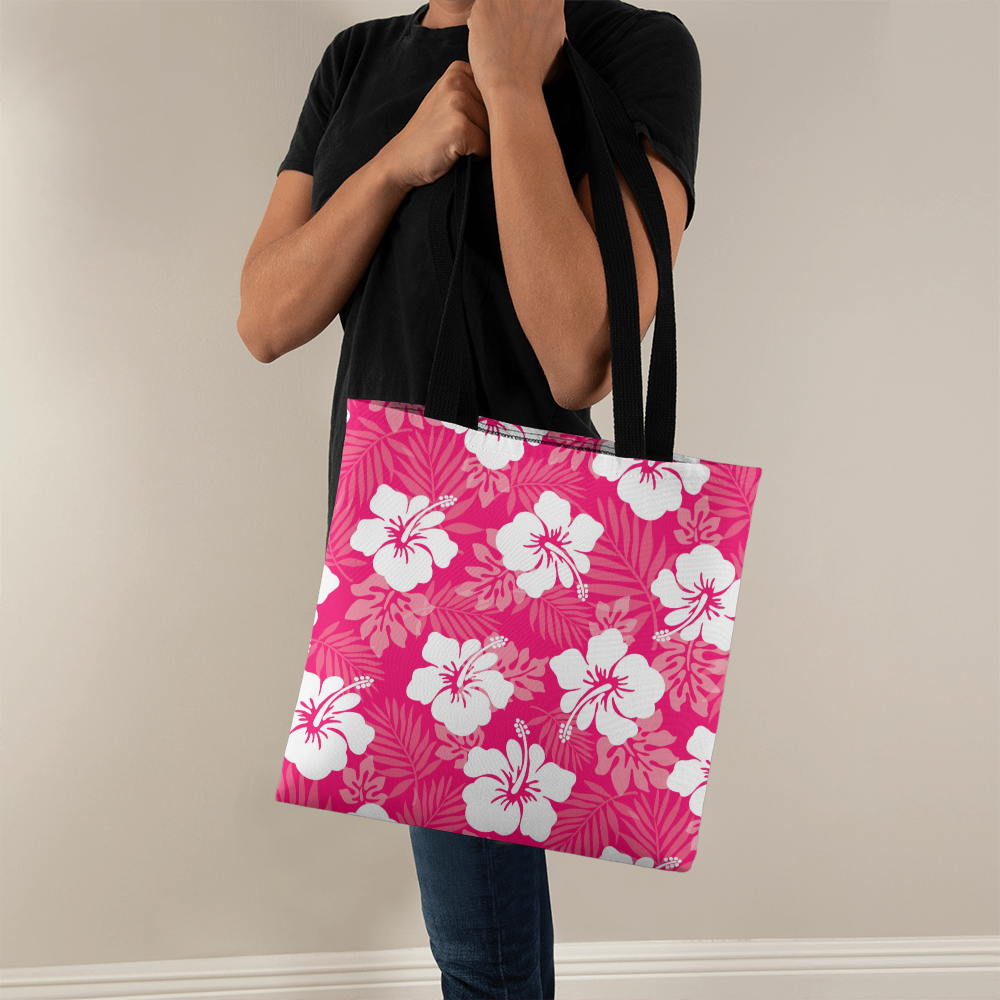 Pink Hibiscus Tote Bag