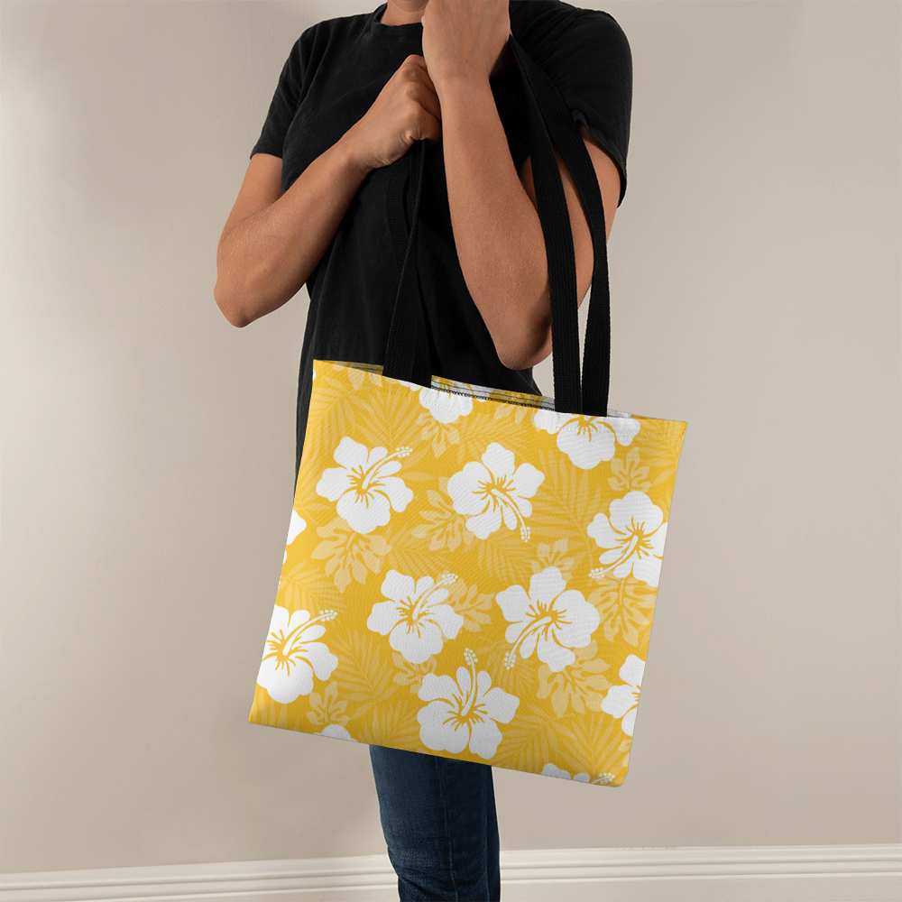 Golden Hibiscus Tote Bag