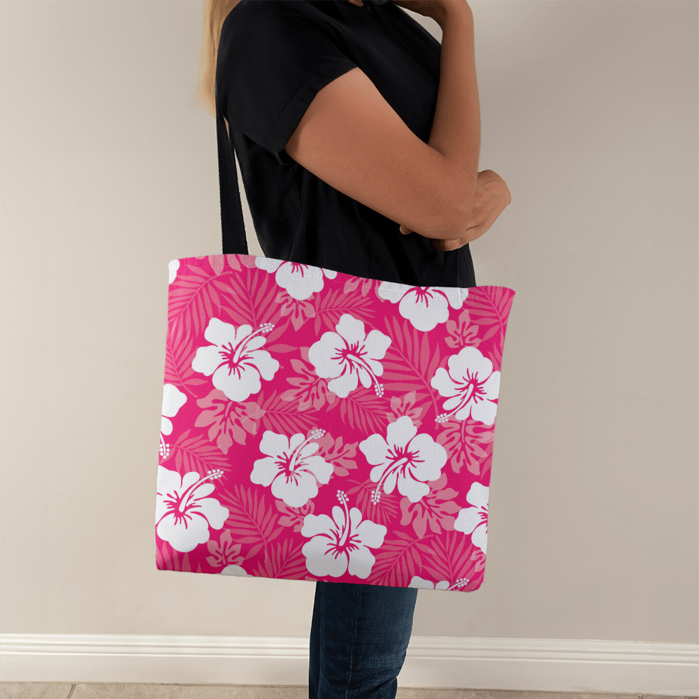 Pink Hibiscus Tote Bag