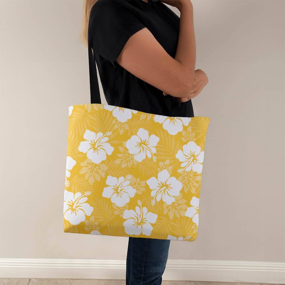 Golden Hibiscus Tote Bag