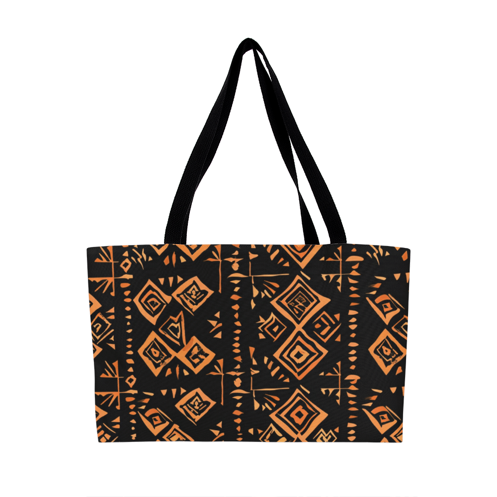 Tapa Cloth Inspired Weekender Tote Bag