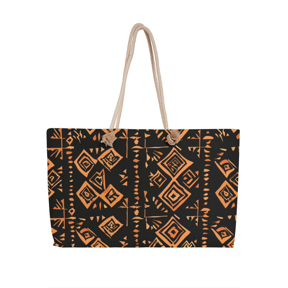 Tapa Cloth Inspired Weekender Tote Bag