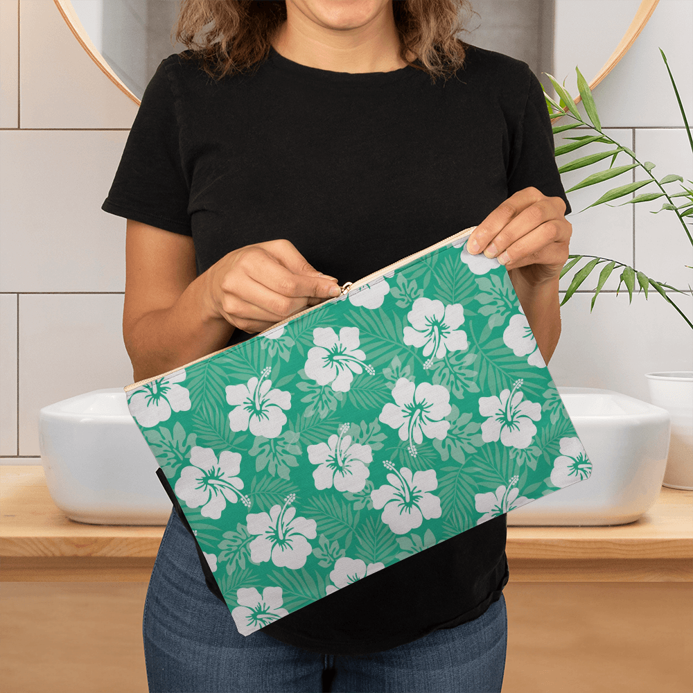 Green Hibiscus Large Versatile Bag