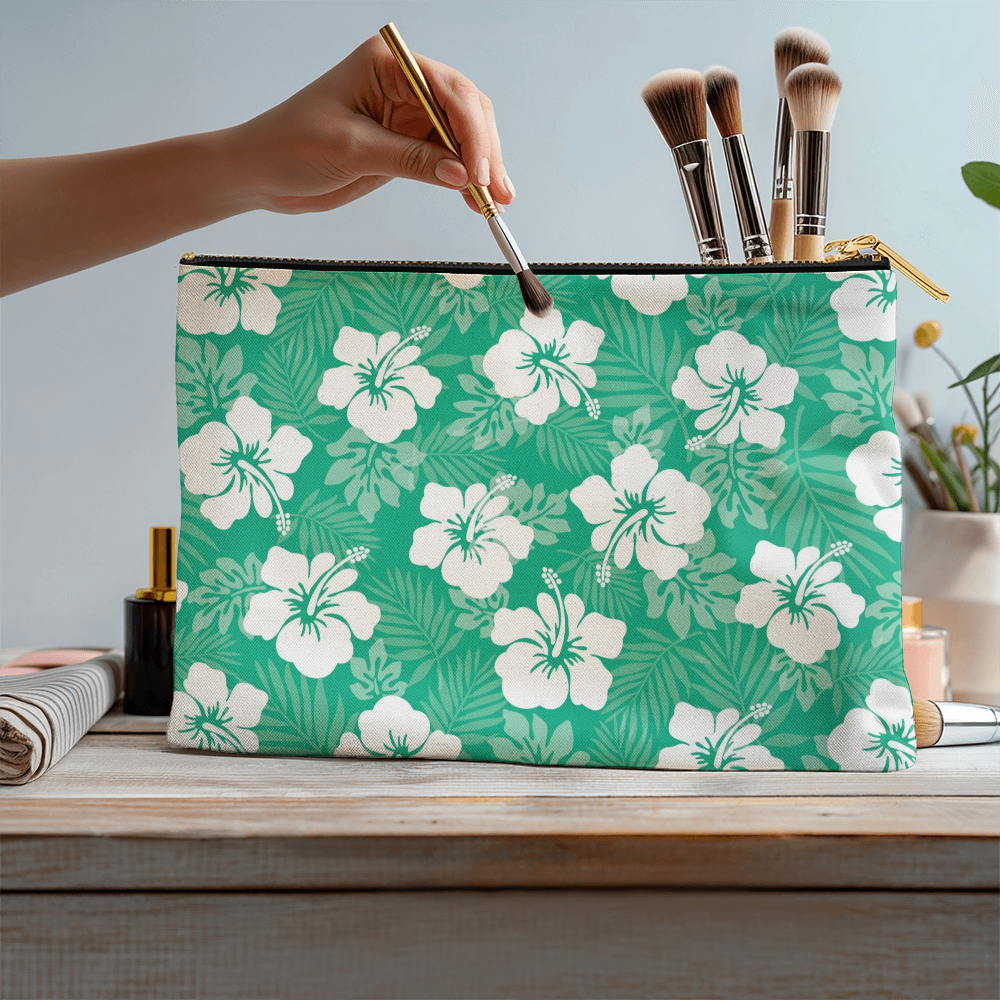 Green Hibiscus Large Versatile Bag