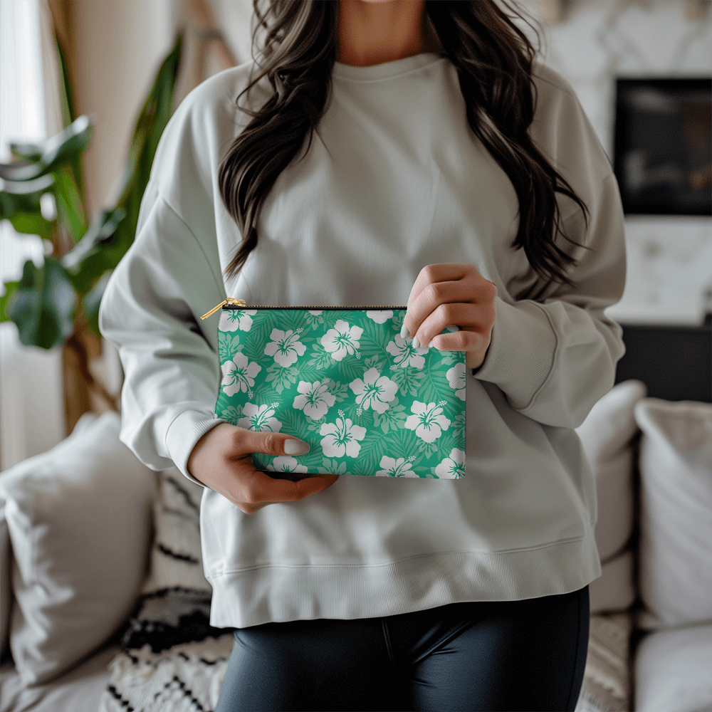 Green Hibiscus Small Versatile Bag