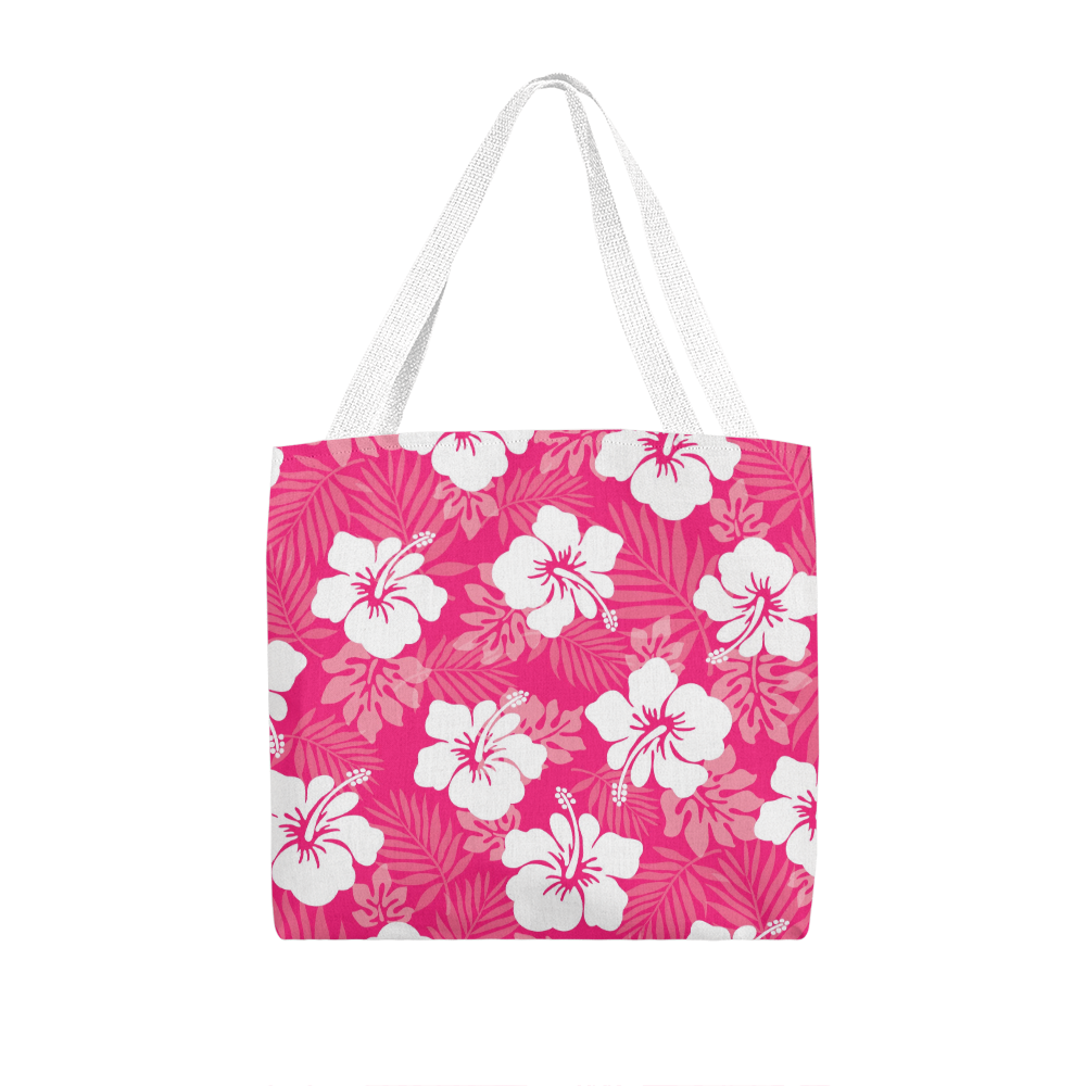 Pink Hibiscus Tote Bag