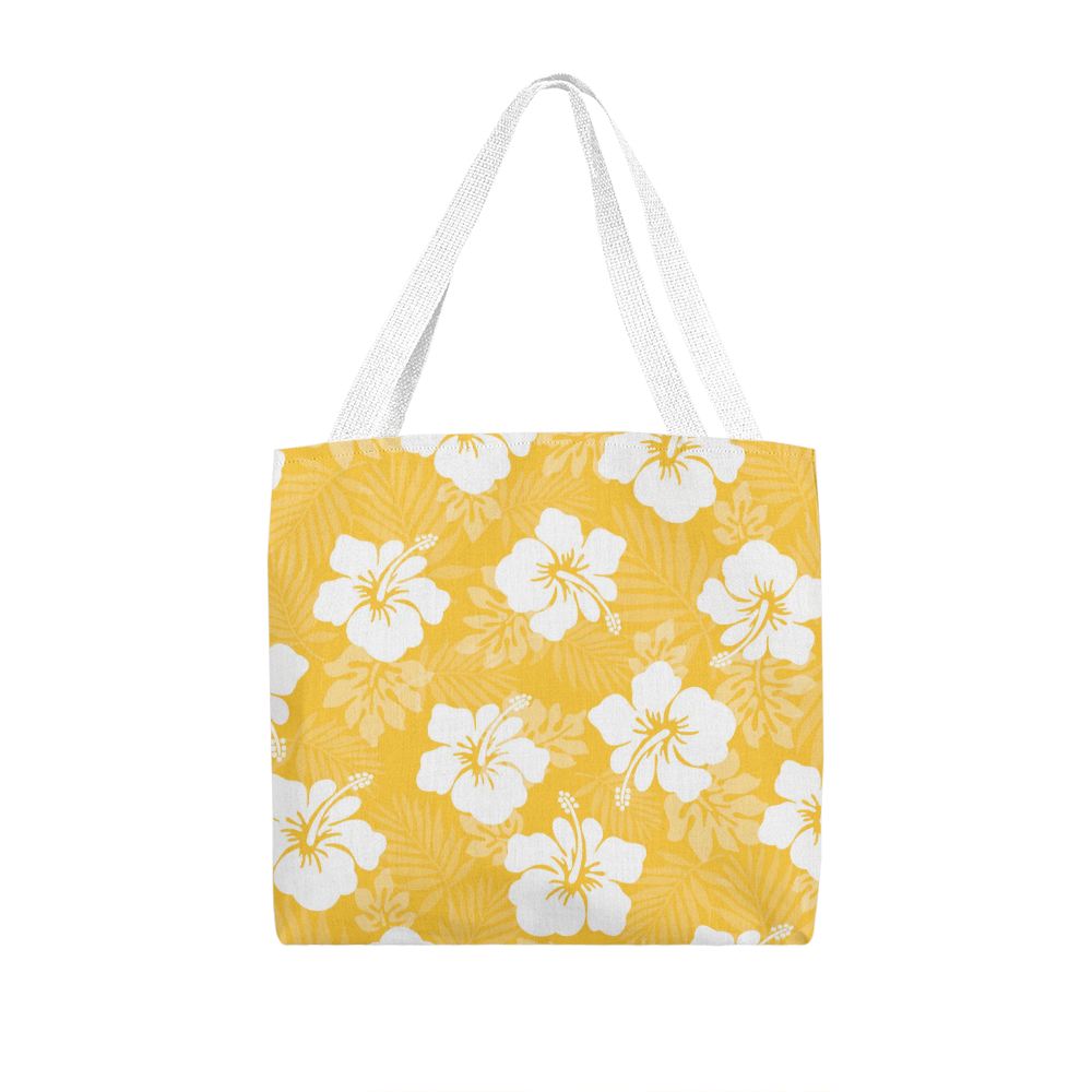 Golden Hibiscus Tote Bag