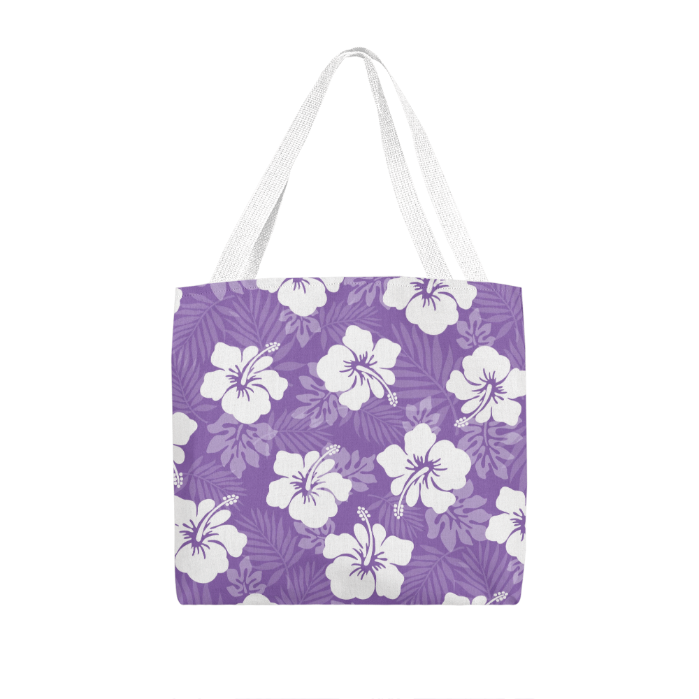 Purple Hibiscus Tote Bag