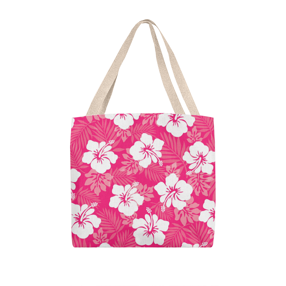 Pink Hibiscus Tote Bag