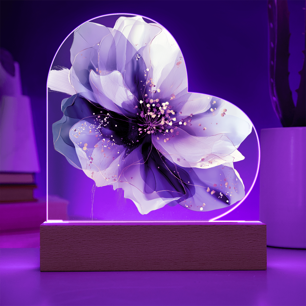 Green Symphony Acrylic Heart Plaque