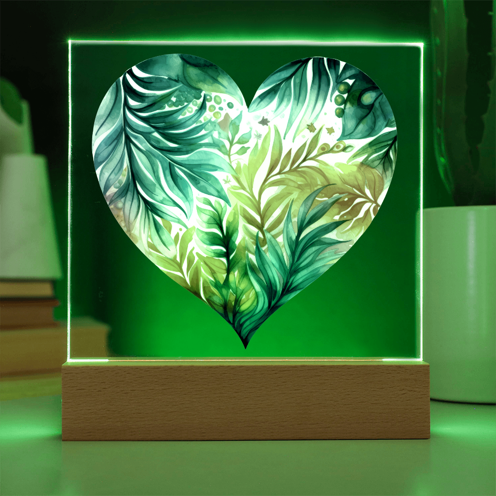 Island Blossom Acrylic Square Plaque