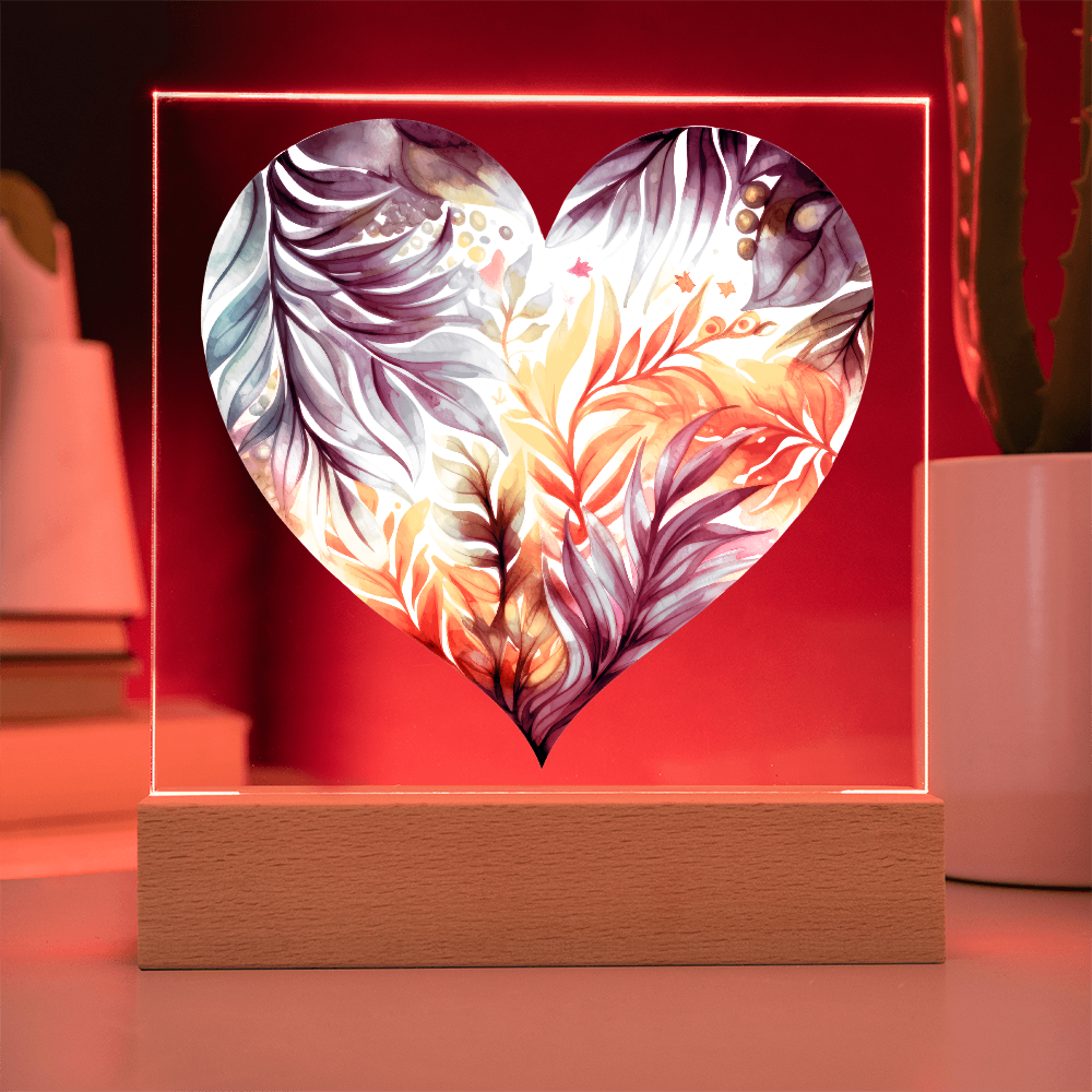 Island Blossom Acrylic Square Plaque