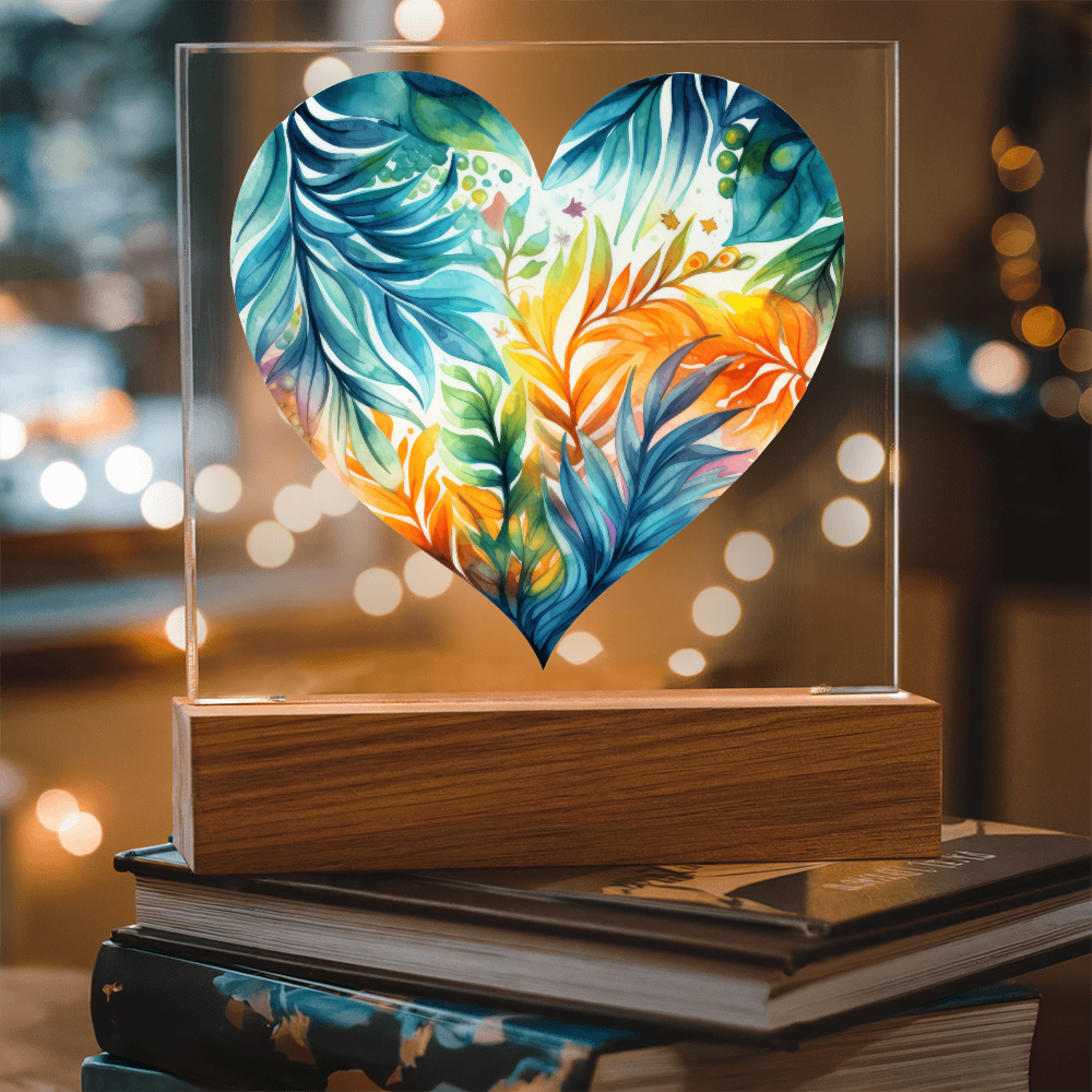 Island Blossom Acrylic Square Plaque