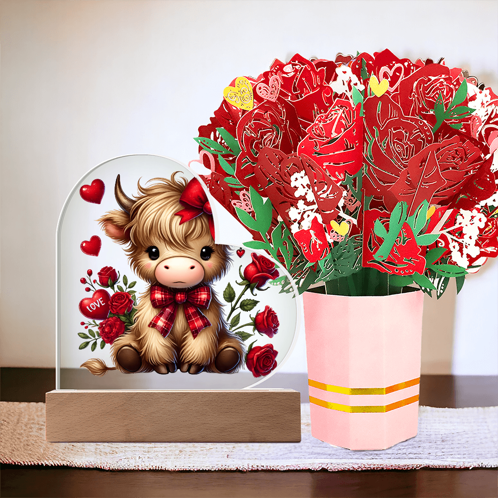 Love at First Moo Bundle with Sweetest Devotion Bouquet