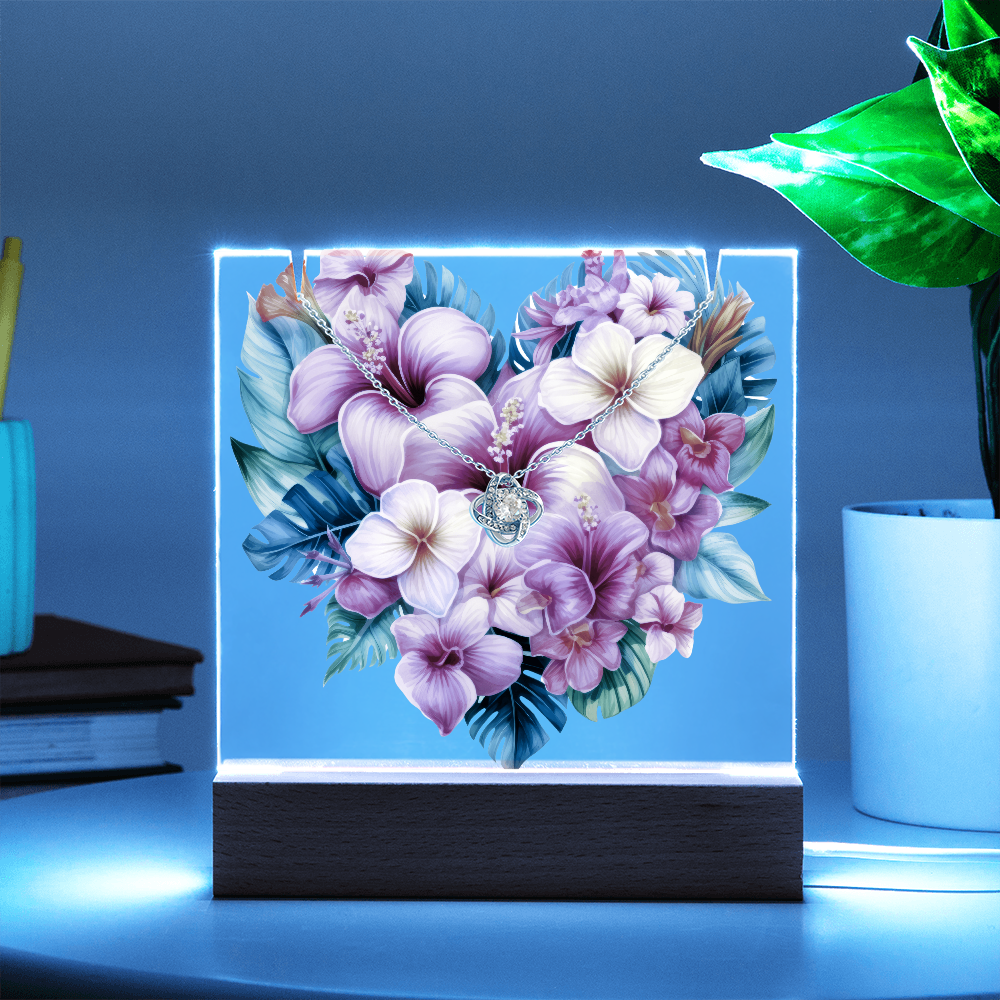 Serene Blossom with Love Knot Necklace