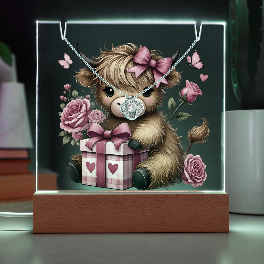 Be mine, Moo Bundle with Love Knot Necklace