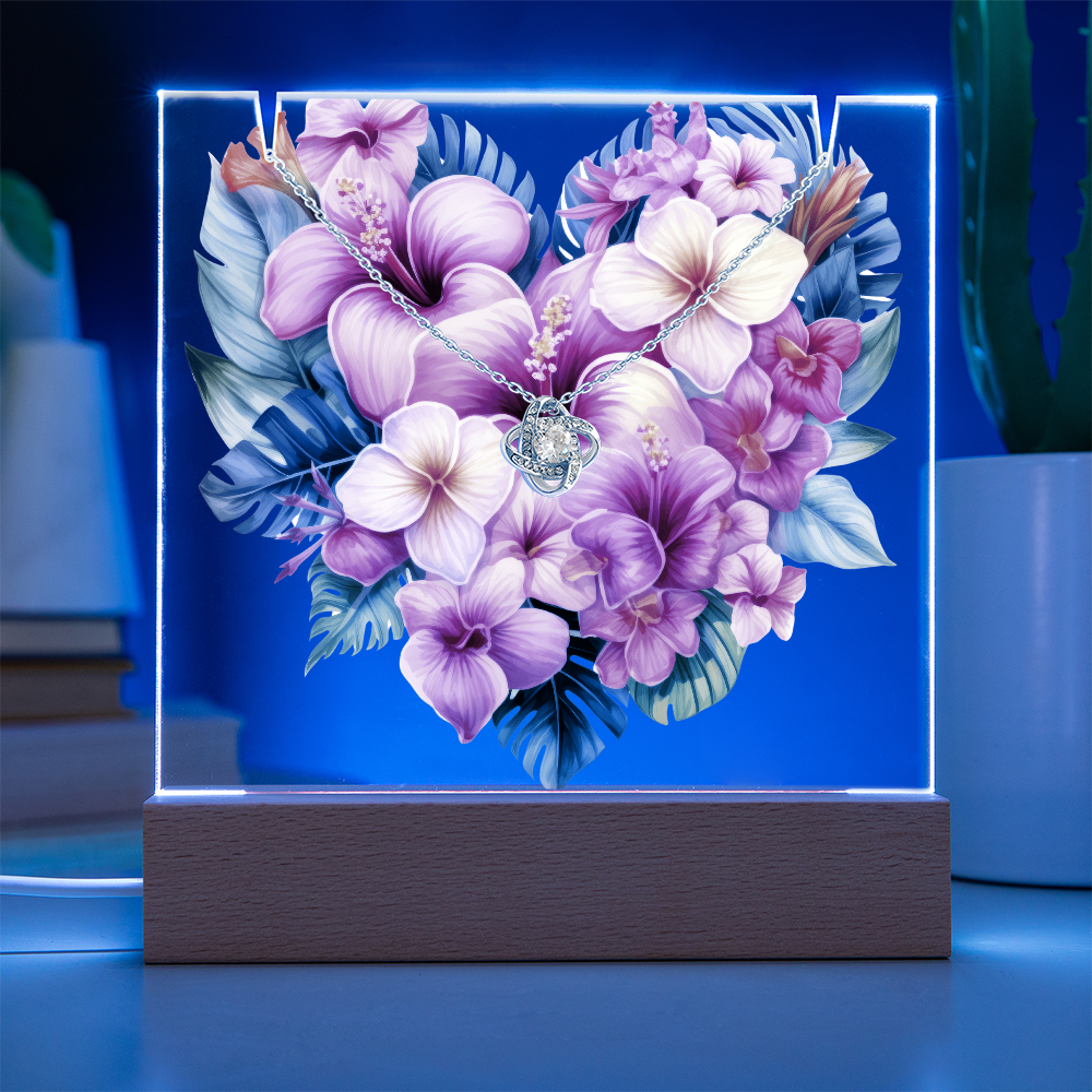 Serene Blossom with Love Knot Necklace