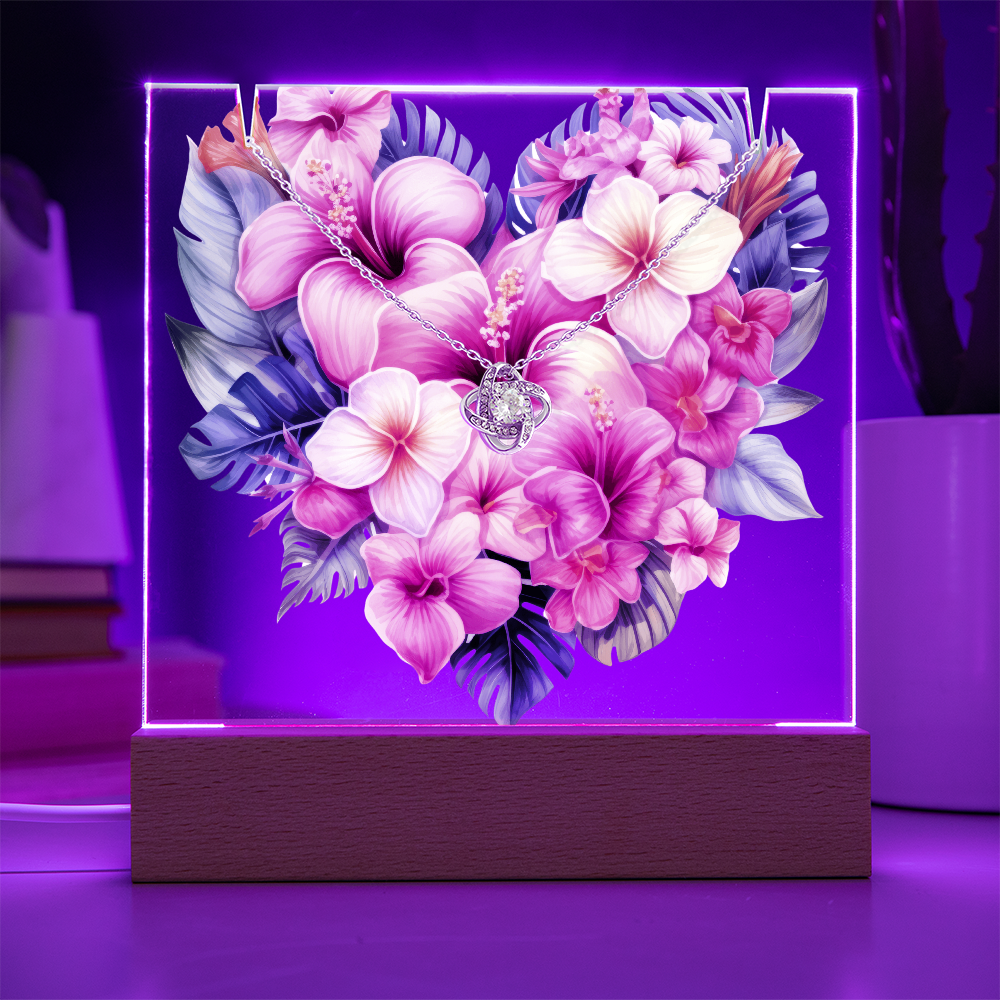 Serene Blossom with Love Knot Necklace