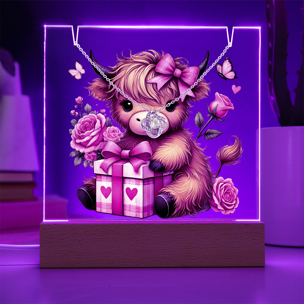 Be mine, Moo Bundle with Love Knot Necklace