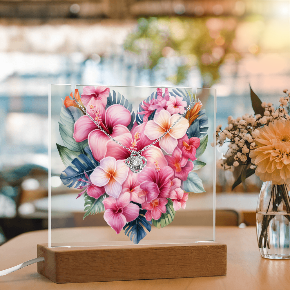 Serene Blossom with Love Knot Necklace
