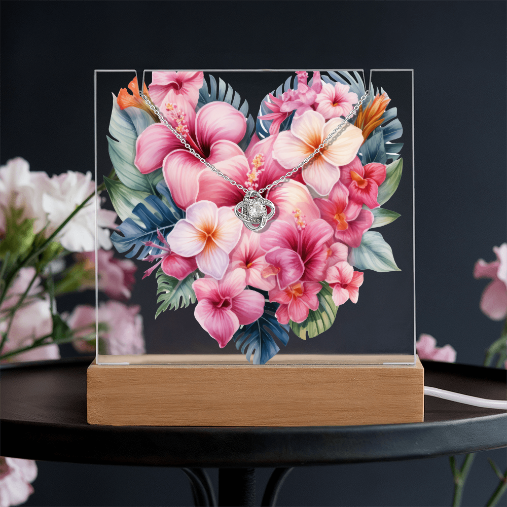 Serene Blossom with Love Knot Necklace