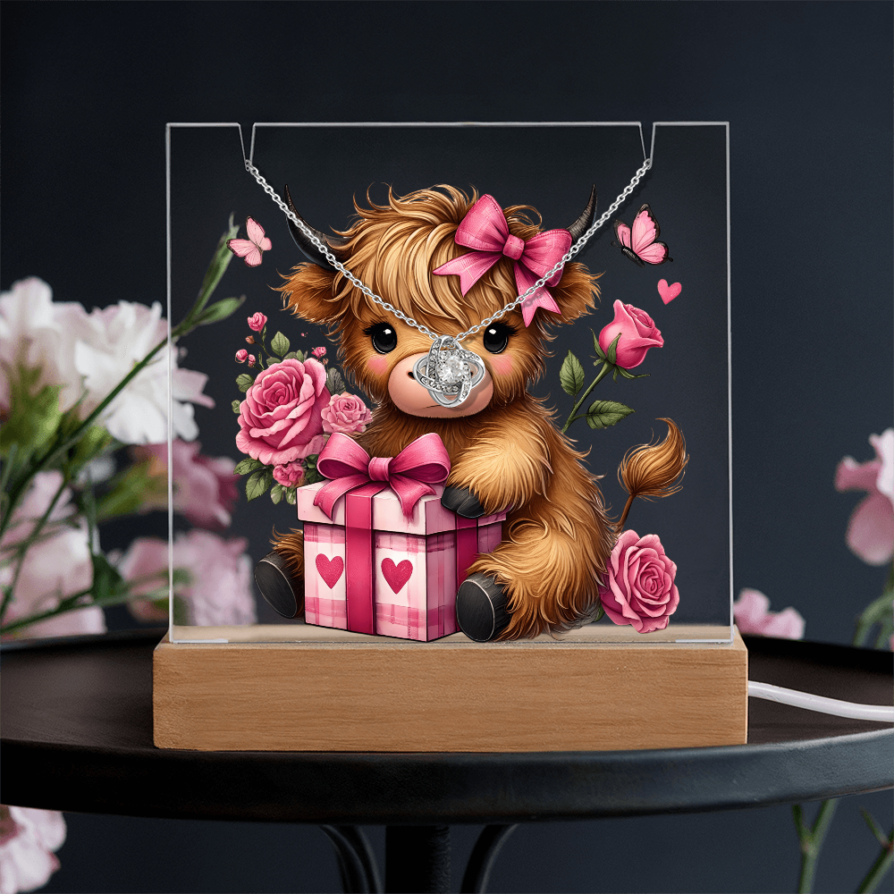 Be mine, Moo Bundle with Love Knot Necklace