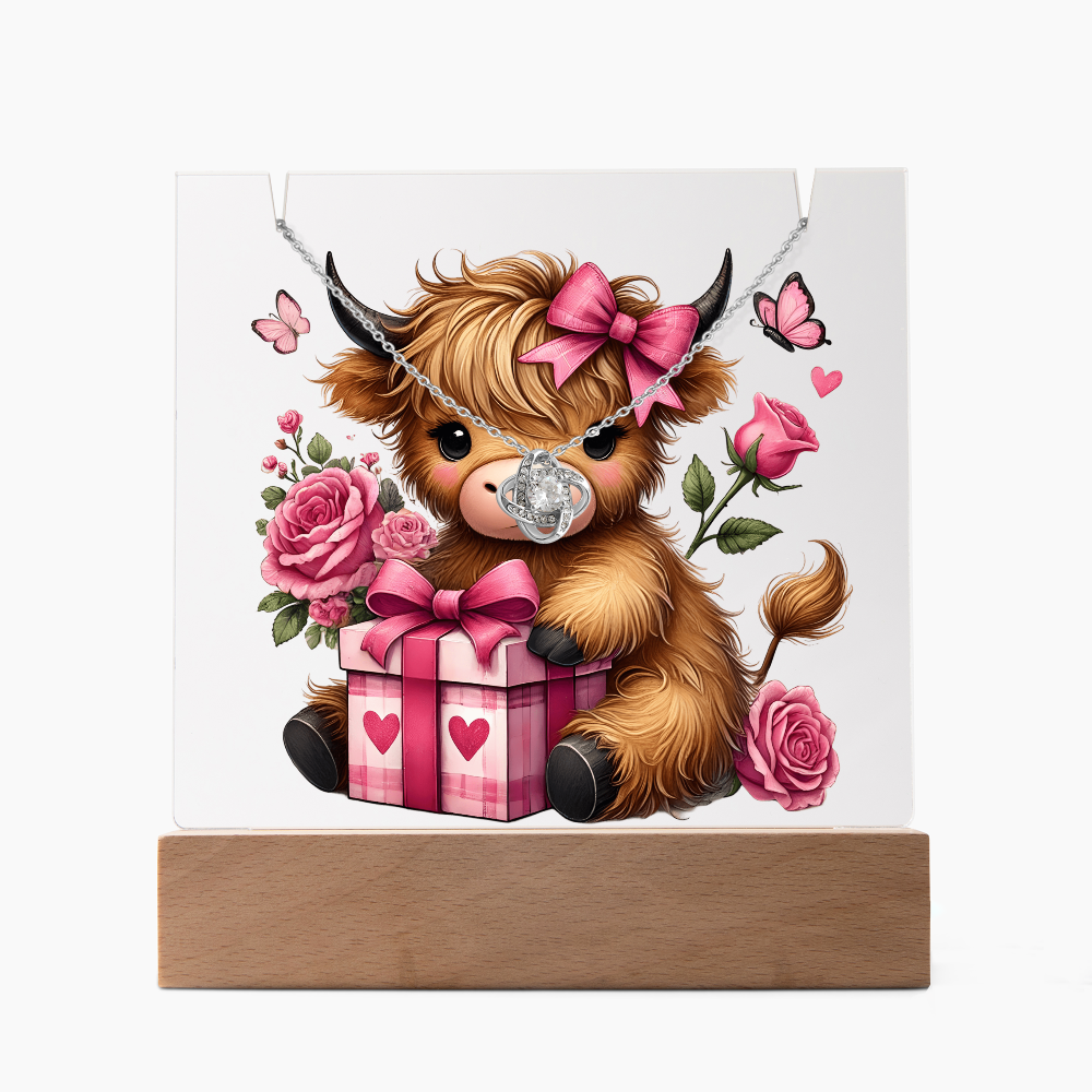 Be mine, Moo Bundle with Love Knot Necklace