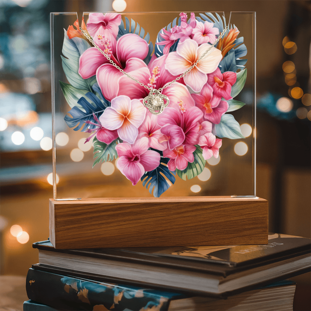 Serene Blossom with Love Knot Necklace