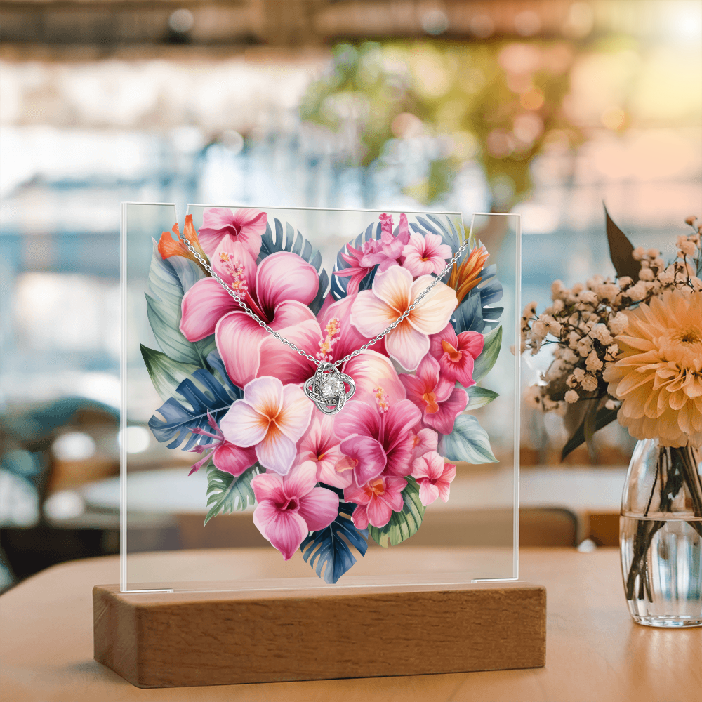 Serene Blossom with Love Knot Necklace