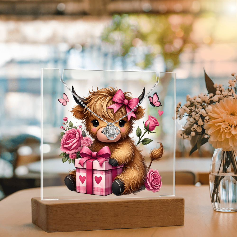 Be mine, Moo Bundle with Love Knot Necklace