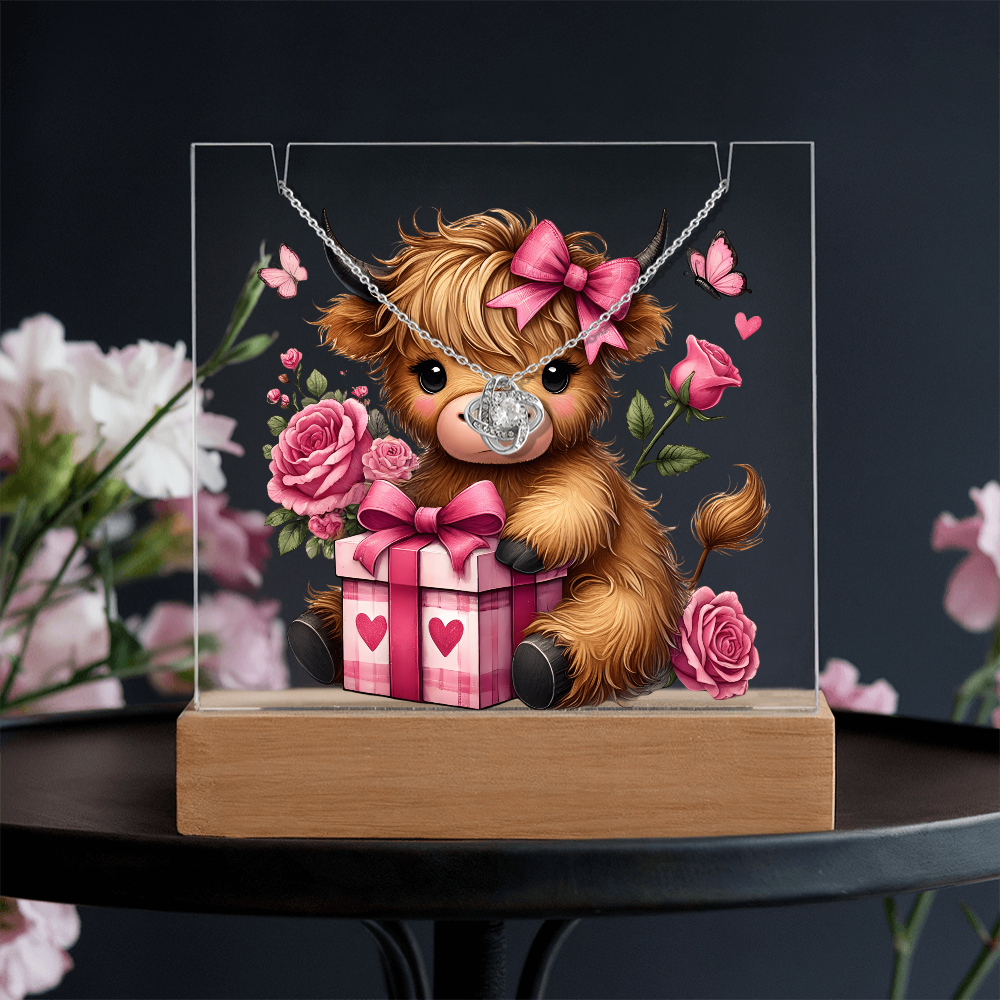 Be mine, Moo Bundle with Love Knot Necklace