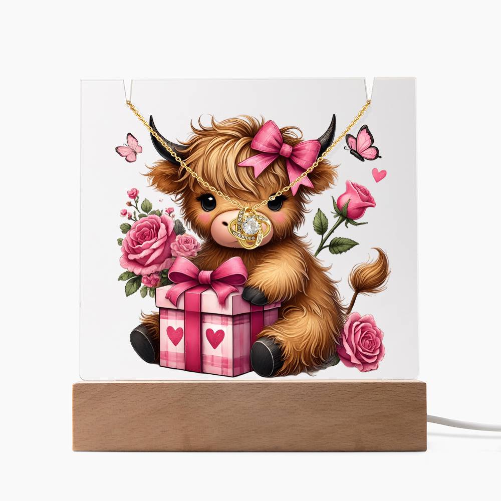 Be mine, Moo Bundle with Love Knot Necklace