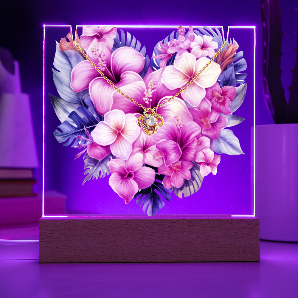 Serene Blossom with Love Knot Necklace