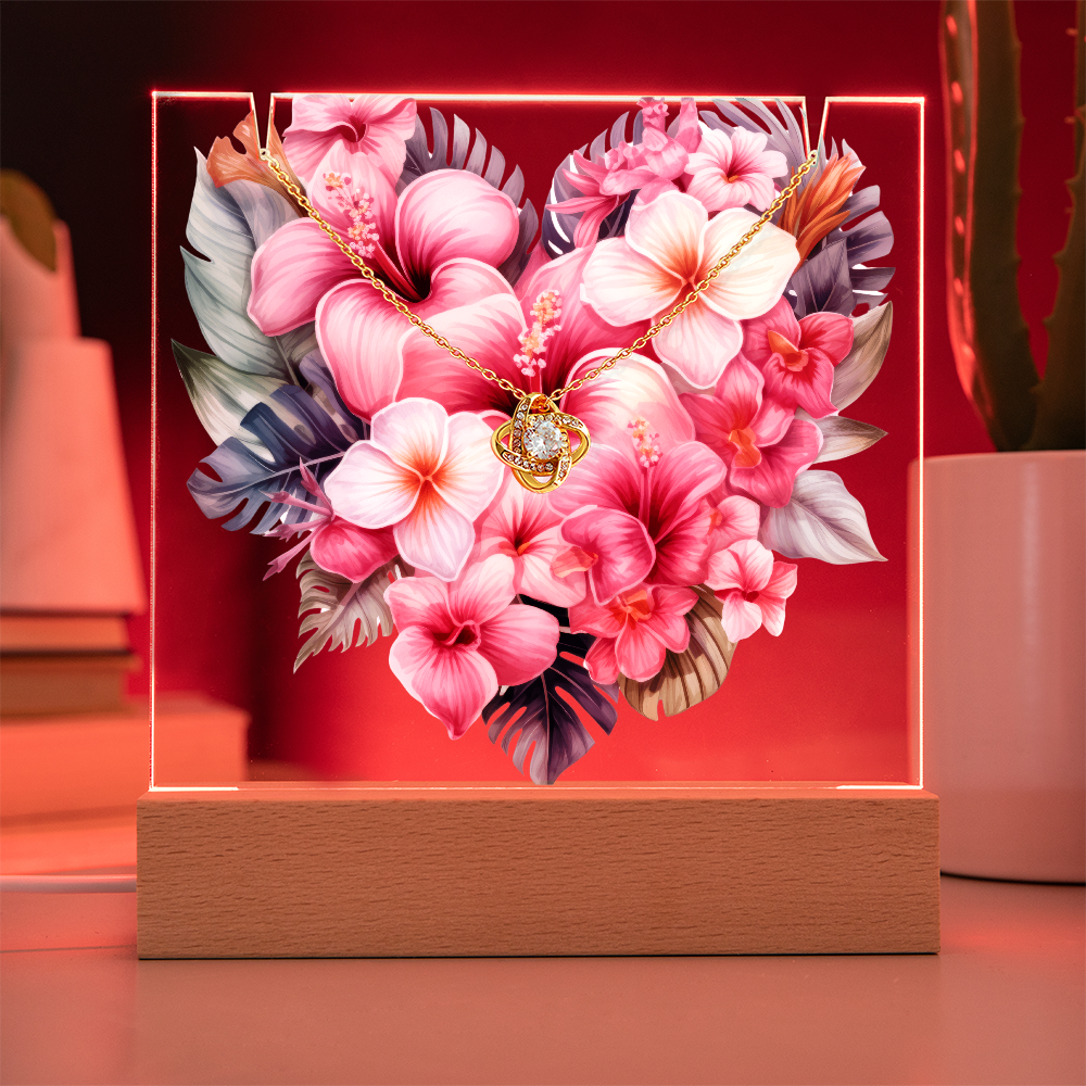 Serene Blossom with Love Knot Necklace