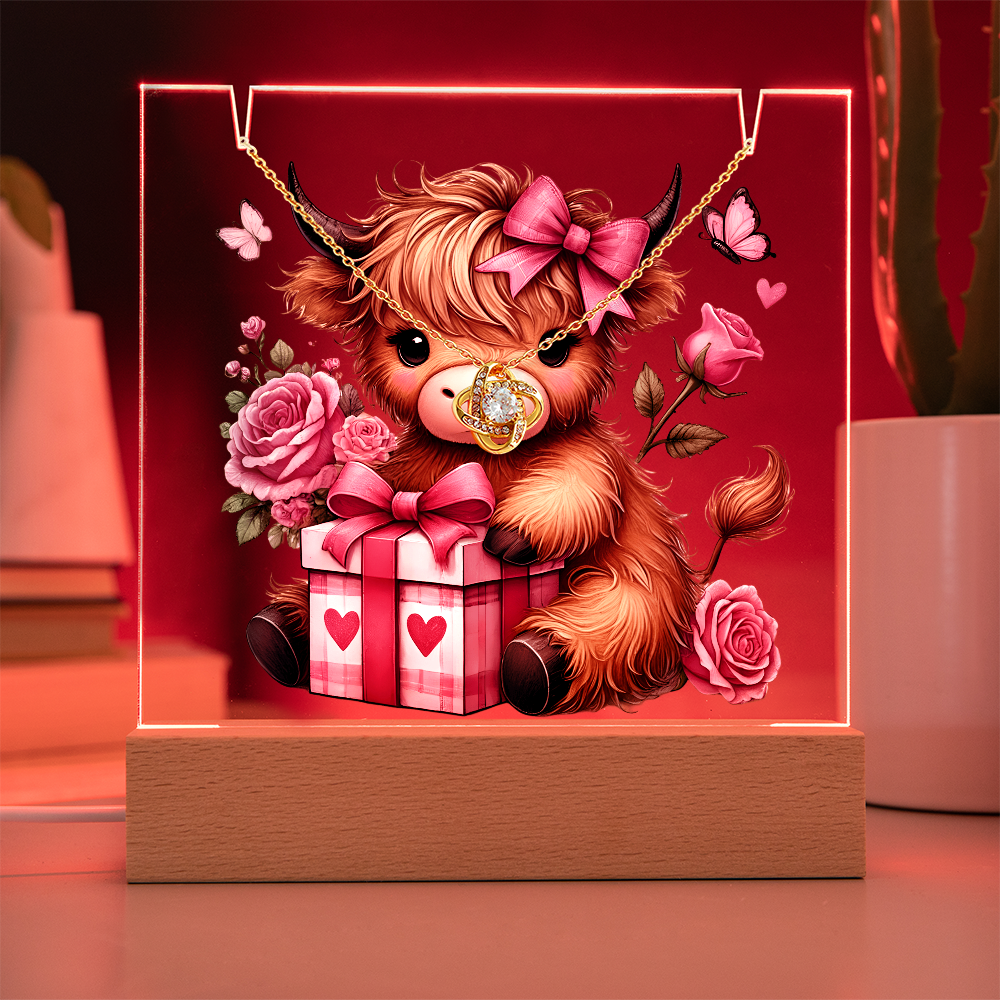 Be mine, Moo Bundle with Love Knot Necklace