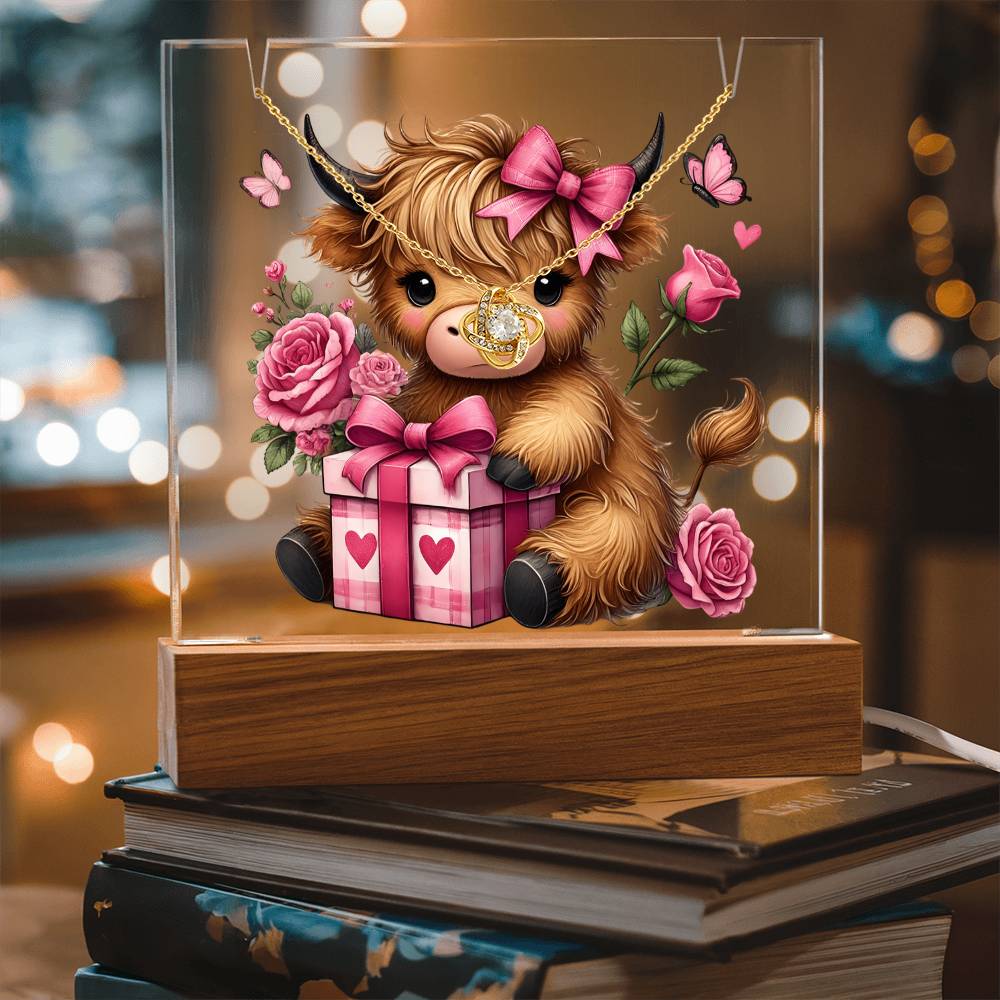 Be mine, Moo Bundle with Love Knot Necklace