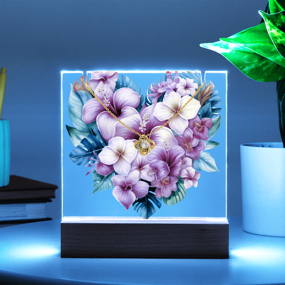 Serene Blossom with Love Knot Necklace