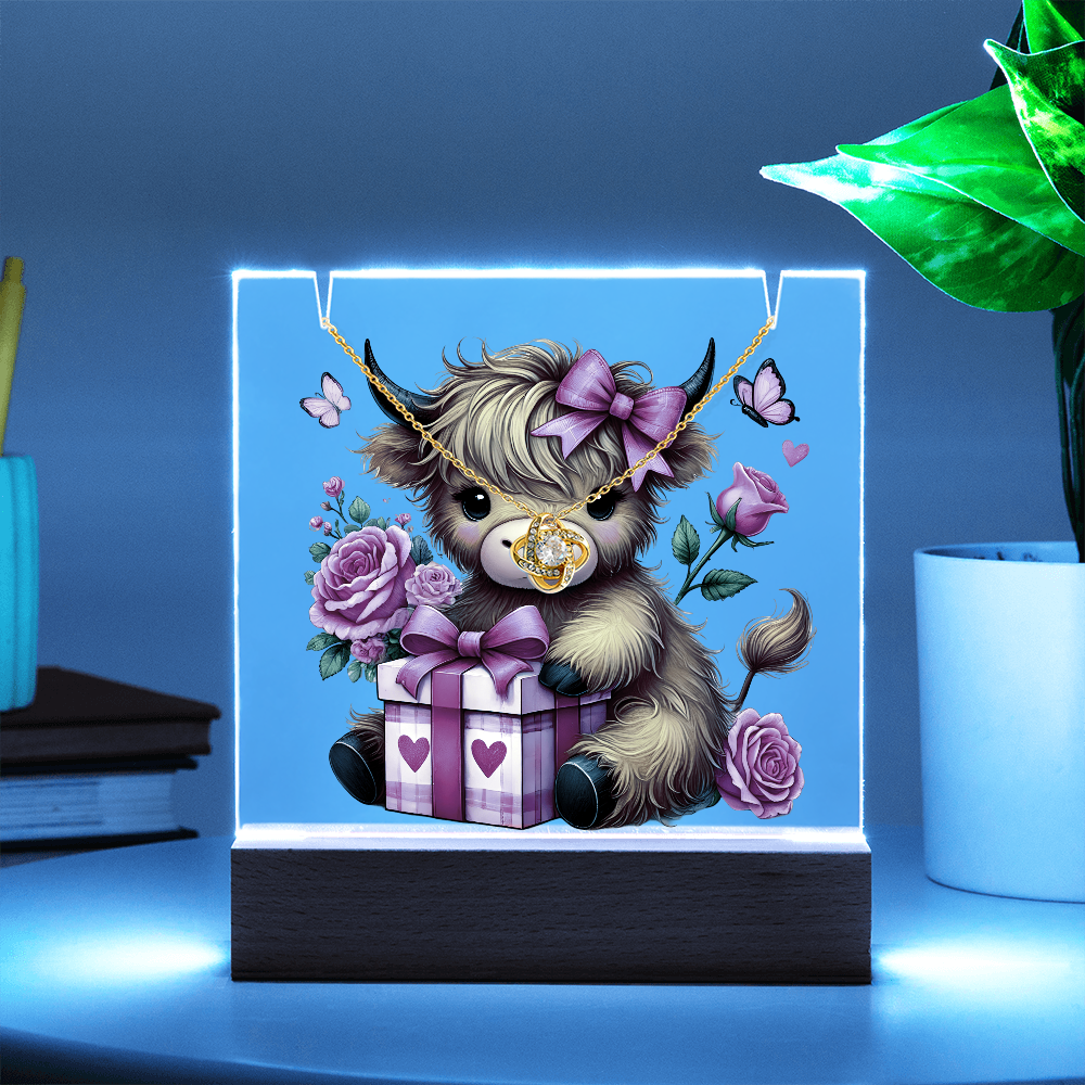 Be mine, Moo Bundle with Love Knot Necklace