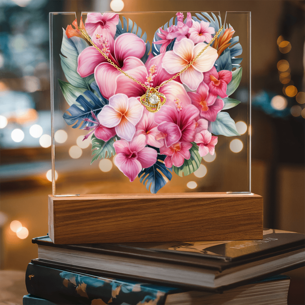 Serene Blossom with Love Knot Necklace