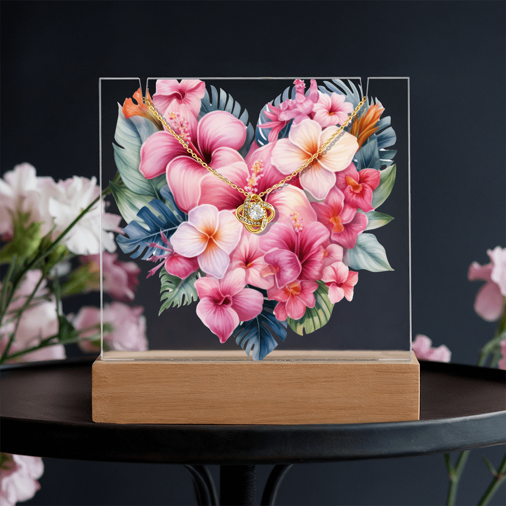 Serene Blossom with Love Knot Necklace